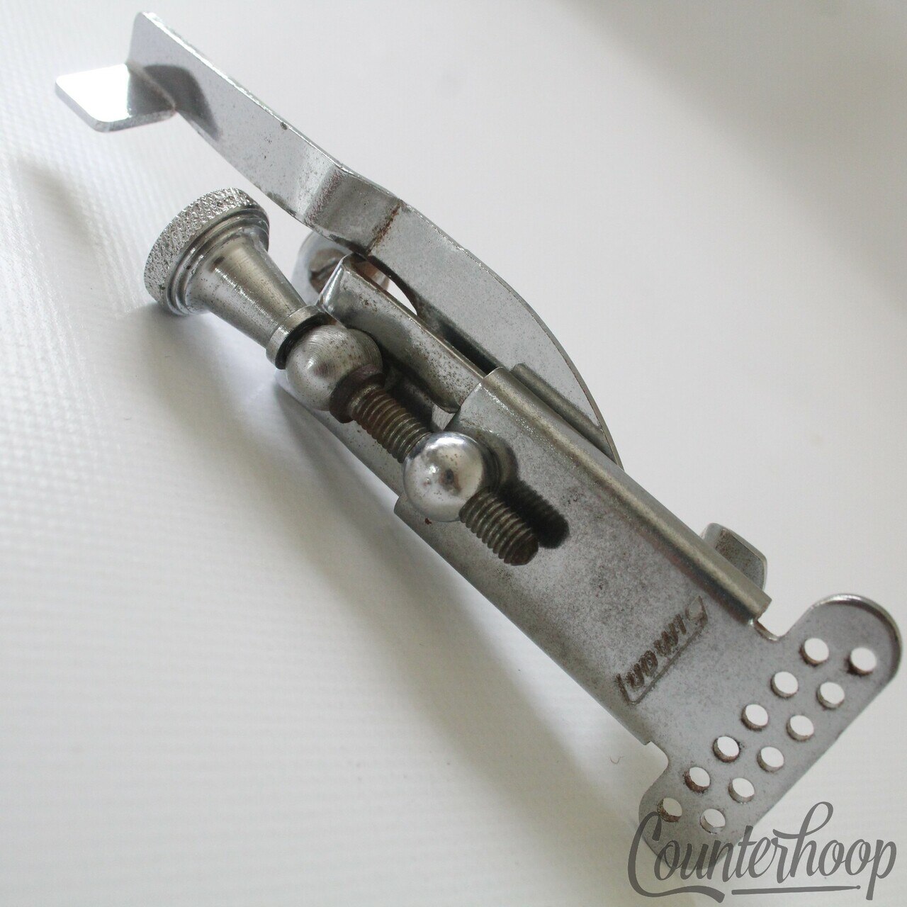 Ludwig P83 Block Logo Vintage 60s-70s Snare Drum Throw-Off Strainer Chrome USA* — main photograph