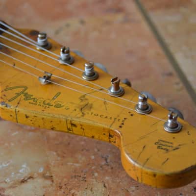 American Fender Stratocaster Standard Shell Pink Over Candy Apple CS Fat 50's image 17