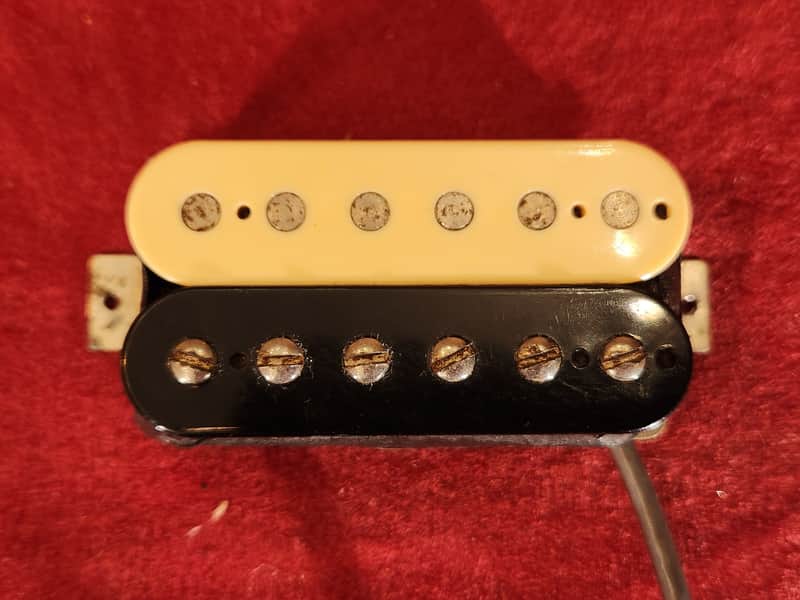 Vintage 1970s Gibson Patent Number Humbucker Zebra w/ Changed 4-Conductor Lead image 1