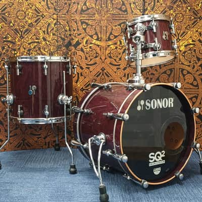 Sonor SQ2 Series Jazz Bop Shell Pack – Maple Shells in ‘Red Wine Dunes’ – Ex Rob Brian image 10
