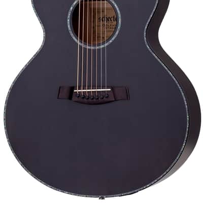 Schecter Orleans Stage-7 Acoustic Electric Guitar. Satin See Thru Black image 1