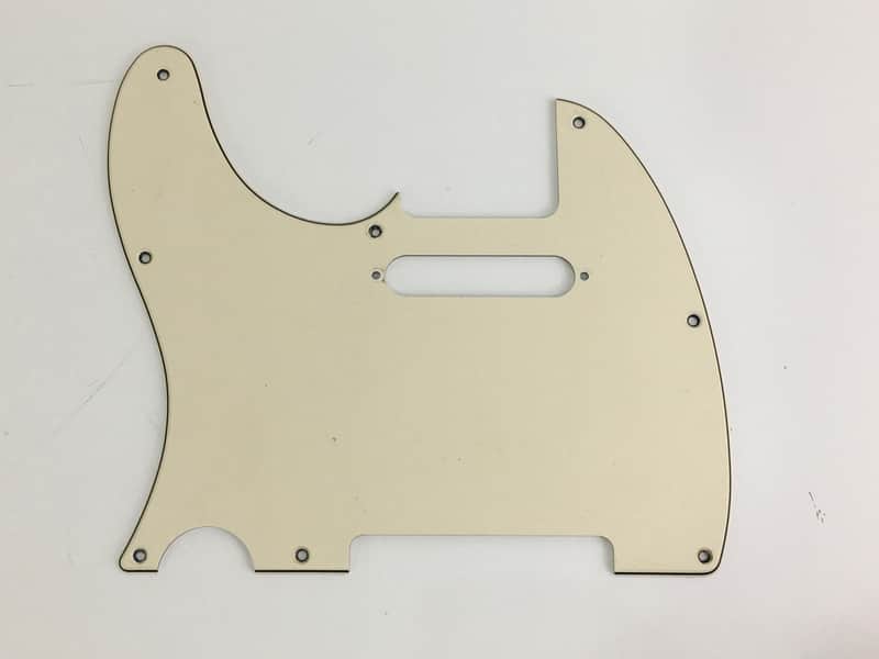 Genuine Fender Standard Lefty Tele Guitar Pickguard Faded Parchment Aged 3-ply image 1