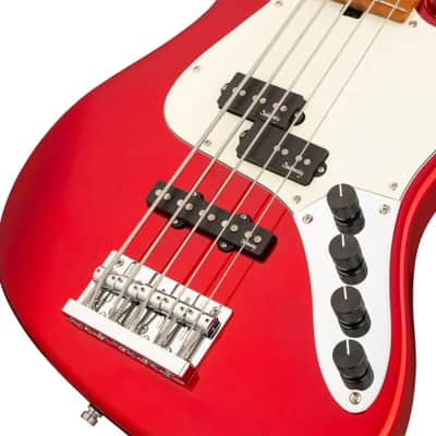 Sadowsky MetroExpress 21-Fret Hybrid P/J Bass, Roasted Maple Fingerboard, 5-String - Solid Candy Apple Red Metallic High Polish image 5