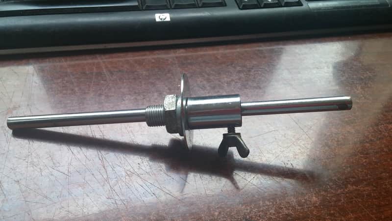 Pearl VINTAGE MIJ Hoshino Bass Drum Leg BRACKET DISAPPEARING Spur Mount MIJ 3/8" WITH LEG image 1