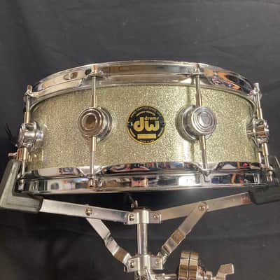 DW - David Frangioni Collection - 5x14" Collector's Series Maple Snare Drum 1987 - Silver Sparkle image 3