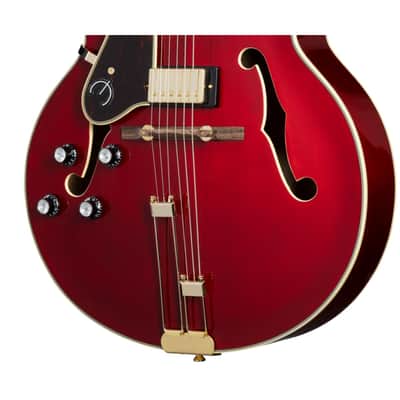 Broadway Hollowbody Left-Handed Electric Guitar Wine Red image 6