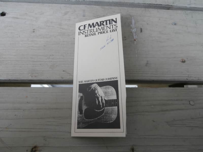 Vintage 1986 Martin Guitar Retail Price List! Original Case Candy, Paperwork! image 1