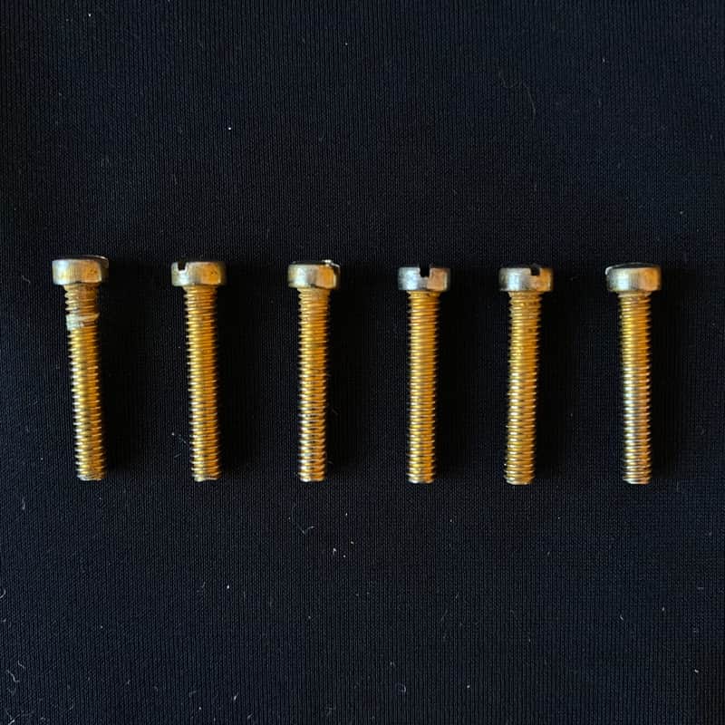 12 Gold Phillister heads Polepieces screws 1959 Gibson Humbucking PAF image 1