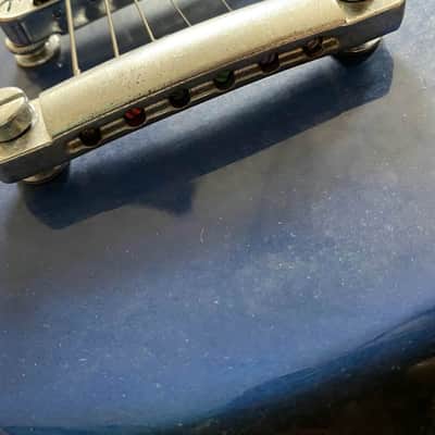 J&D Blue Mini Electric Guitar, Solid Basswood Body, Maple Neck Rosewood Fingerboard image 10