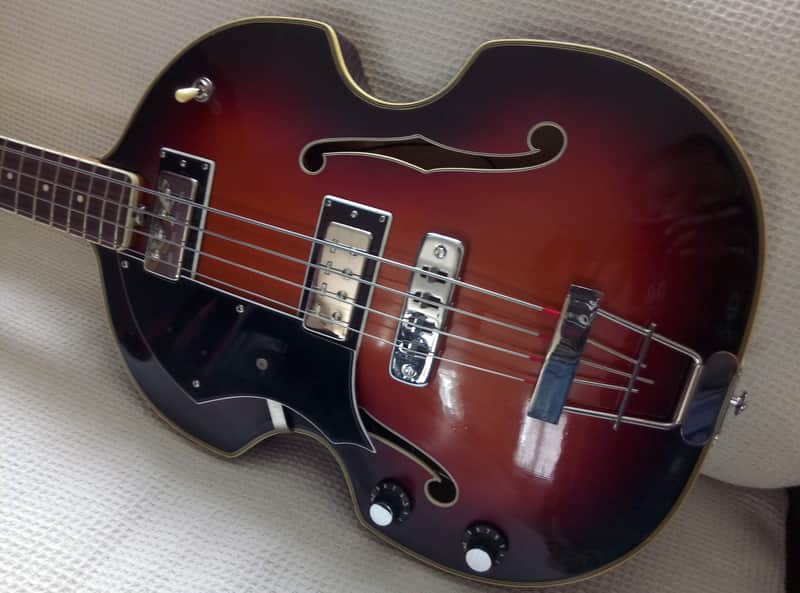 Eko Violin Bass, Left handed, Sunburst 1960s image 1