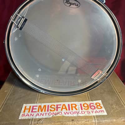 Rogers Luxor Snare Drum 1962-63 - Sky-Blue Ripple Pearl (Complete Kit) Mint! image 9