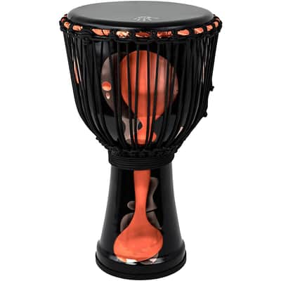 X8 Drums Blackout Lava Lamp Djembe Regular 12 in. Red Multi Fade image 3