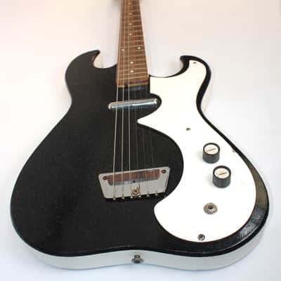 Silvertone (Danelectro) 1448 • Lipstick Pickup • 1966 • Black Sparkle • Exc image 3