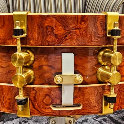 Bearing Edge 14x5.25 Dark Wood Snare Drum RARE 2009 - Lacquer image 3
