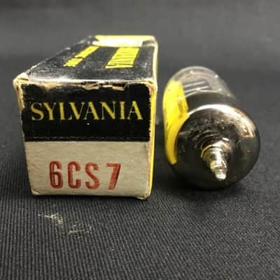 SYLVANIA 6CS7 NOS Black Plate Oscillator Amp VACUUM TUBE Tested USA 10.4962-D image 4