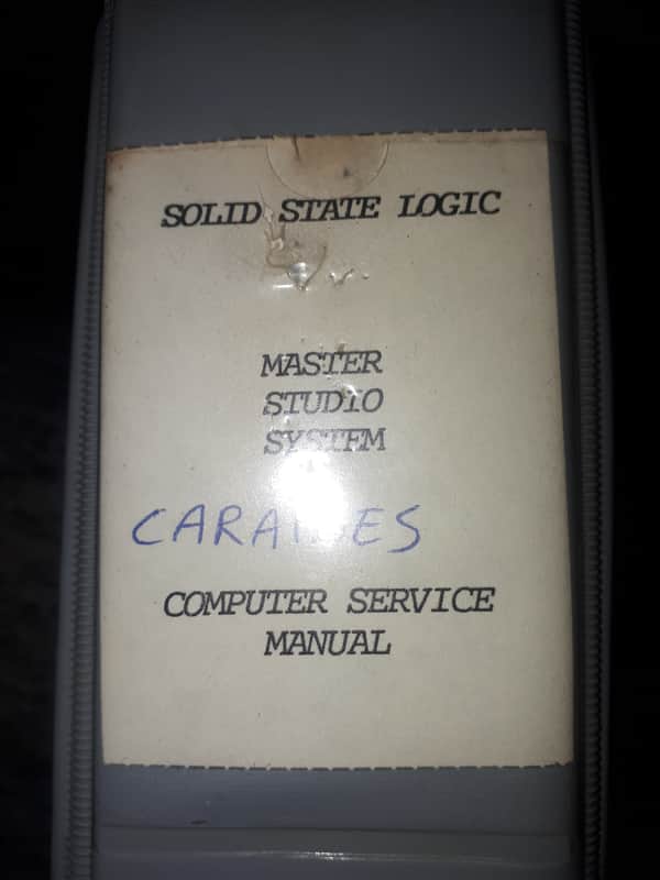 Service Mamual for Solid State Logic Master Studio System Computer 1982-85 image 1