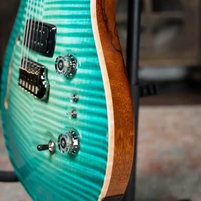 PRS Private Stock Custom 24-08 Semi-Hollow Electric Guitar - Bahamian Blue Glow with Hardshell Case image 19