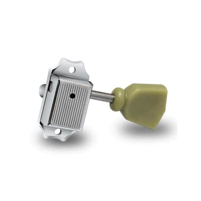 Vintage Guitar String Tuning Pegs Tuning Machines Tuning Keys Machines Heads Tuners Compatible With Les Paul Lp Sg Style Electric Guitar 3 Left 3 Right, Chrome With Tulip Button. image 4