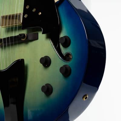Ibanez AFC155-JBB Contemporary Archtop 2017 Jet Blue Burst image 13
