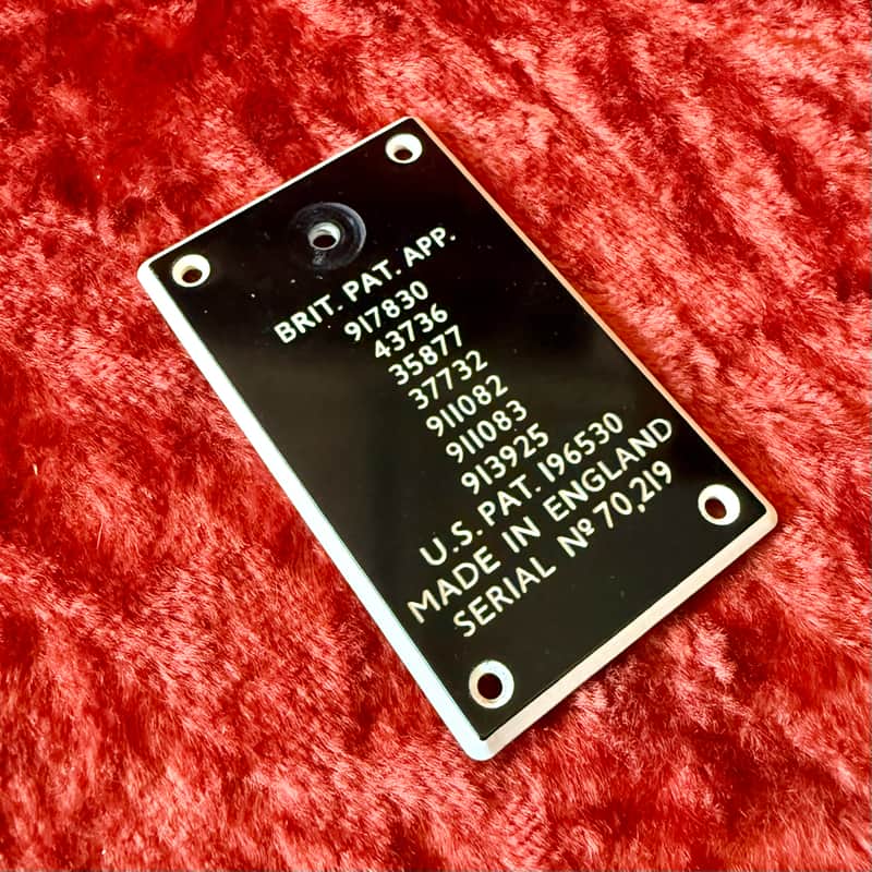Burns Baldwin Guitar/ Bass neck plate plaque 1960’s original vintage uk England image 1