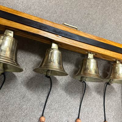 Temple Bell Set, Indian , 4 Bells, Pooja Bells, Puja, Brass Hanging Bells - EXCELLENT #1 image 15