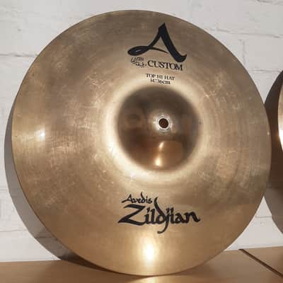 Zildjian 14" A Custom Hi-Hat Cymbals (Pair) 1991 - Present - Brilliant image 5