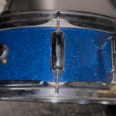Maxitone Six Lug Snare Drum - Blue sparkle image 2