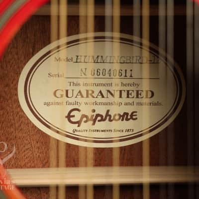2006 Epiphone Hummingbird-12 string flattop acoustic Cherry Sunburst NEAR MINT!!! image 8
