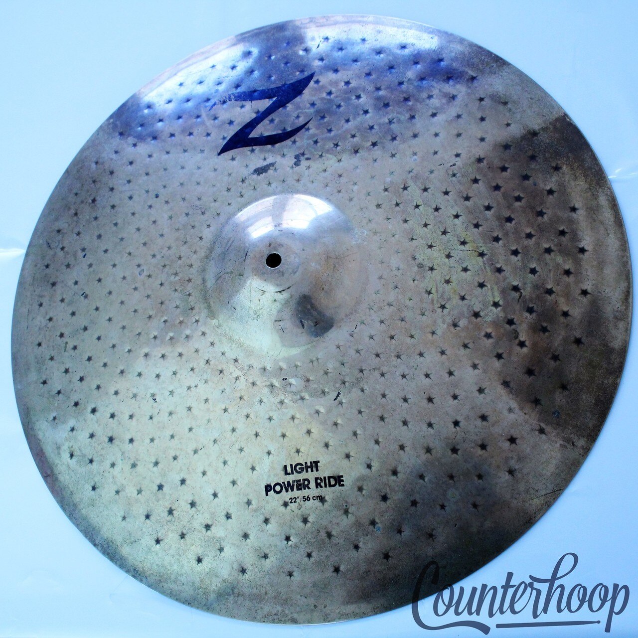 Zildjian 22"Z Light Power Ride Cymbal 4313g Heavy Unlathed B20 Bronze+Sound File — main photograph