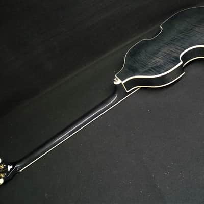 Hofner HCT500/1L-BK Left Handed Custom Conversion Beatle Bass Toaster Pickops & Tea Cups Trans Black image 8