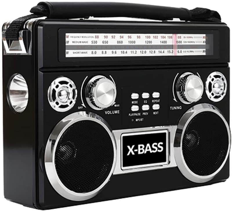 Supersonic - SC1097BT - 3 Band Radio with Bluetooth and Flashlight - Black image 1