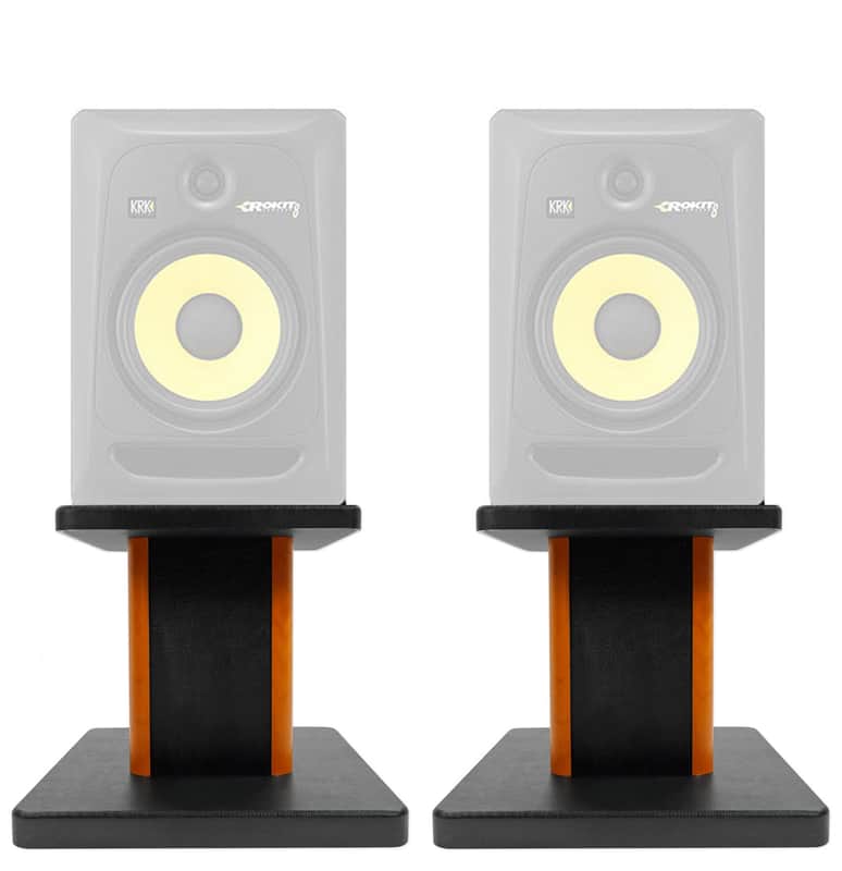 Rockville 8” Wood Studio Monitor Speaker Stands For KRK ROKIT 8 G3 Monitors image 1