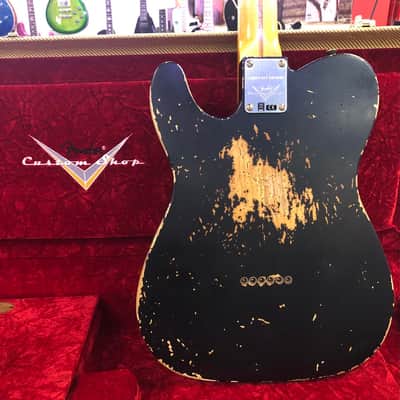 Fender Custom Shop #119 Limited Edition 1950 Double Esquire® - Heavy Relic® with Case, Aged Black image 6