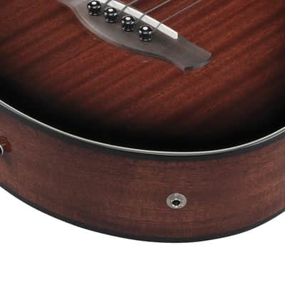 Ibanez AEGB24EMHS - 4 String Acoustic Electric Bass Guitar - Mahogany Sunburst High Gloss (AEGB24EMHS) image 6