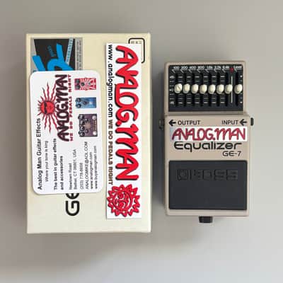Boss GE-7 Equalizer Pedal - Analogman Pro Mod - EQ Effects Pedal with Box image 1