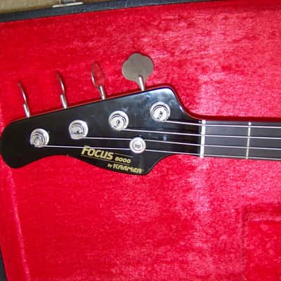 Kramer Focus EXPLORER BASS 1982 BLACK MADE IN JAPAN LEFTY LEFT HANDED OHSC RARE VINTAGE image 3