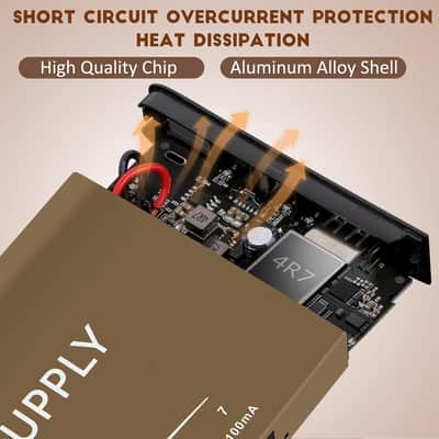 Guitar Pedal Power Supply,Lotkey Power Supply Portable 7 Isolated DC Output Built-in Rechargeable Battery Power Supply for 9V Guitar Bass Effect Pedals with USB Port for iPhone iPad image 3