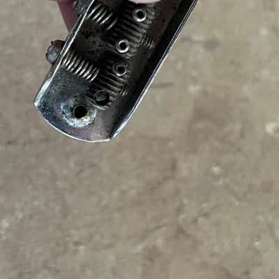 1960s Fender Jazzmaster Jaguar guitar bridge threaded saddles image 3