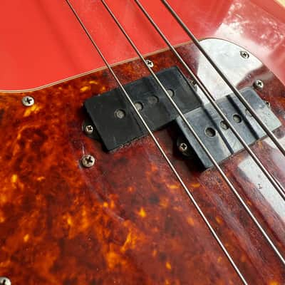 1963 Fender Precision Bass Guitar Fiesta Red image 22