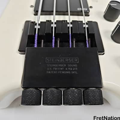 Steinberger XL-2 White Headless 1985 4-String Bass - 8.72lbs #3554 image 13