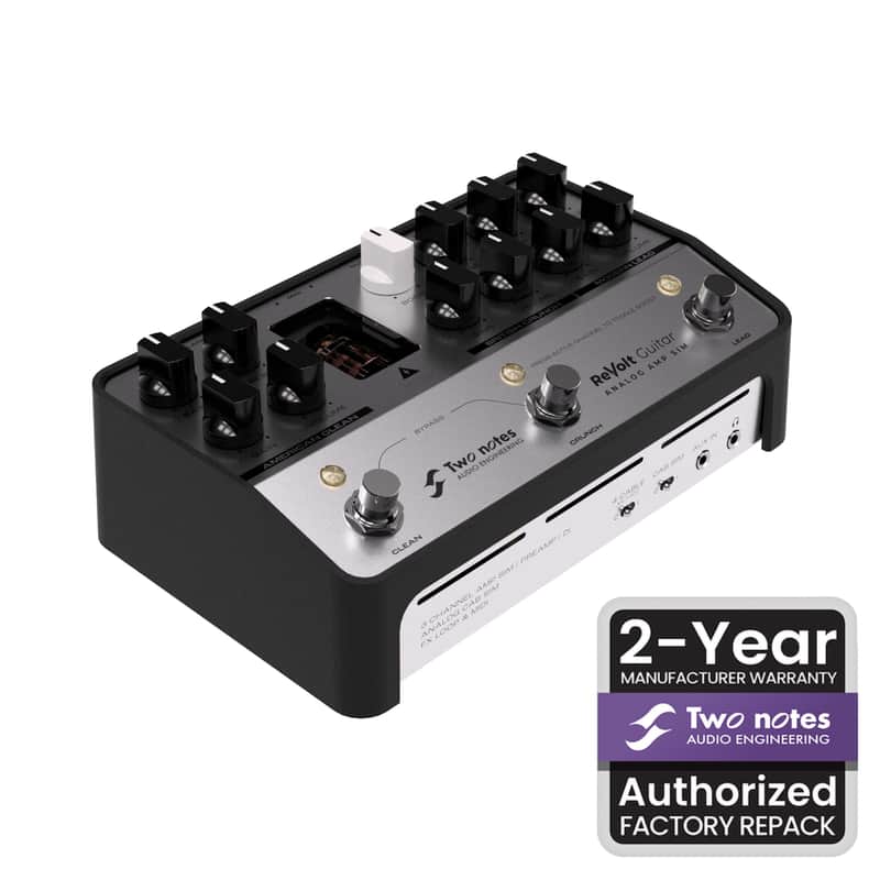 Two notes Factory Repack | ReVolt Guitar | 3 Channel Tube-Driven All-Analog Guitar Amp Simulator (Grade A) image 1