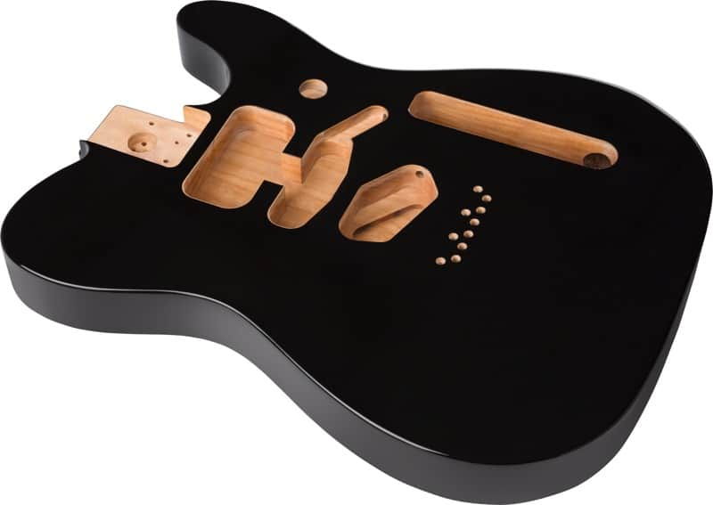 Genuine Fender Deluxe Series Telecaster/Tele SSH Body Modern Bridge, BLACK image 1