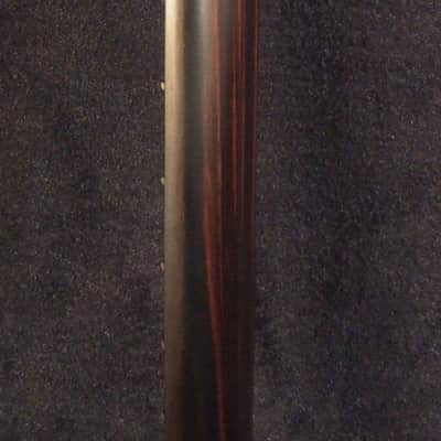 Gift for Fender Guitar player - Handcrafted Electric Guitar Replacement Strat Neck, Solid Macassar Ebony, Vine Inlay, Bruce Wei GN-2113 image 2