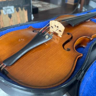 Unbranded 3/4 Antonio Stradivarius faciebat Cremona 1713 West Germany + Case 1950s-1960s image 2