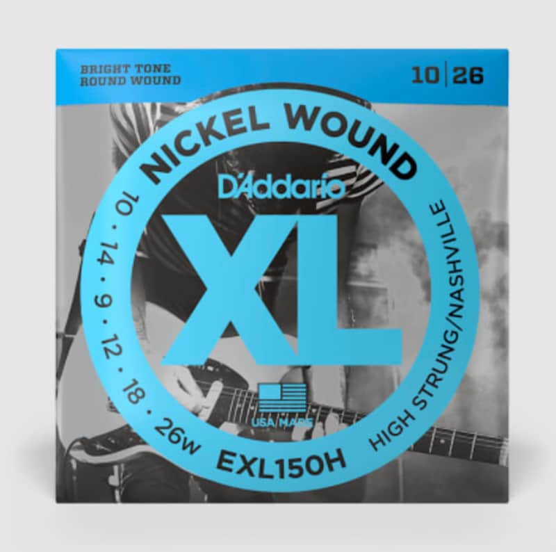 D'Addario EXL150H Nickel Wound Electric Guitar Strings High-Strung/Nashville Tuning 10-26 image 1
