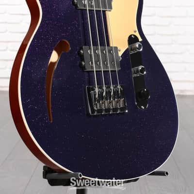 Reverend Linh Le Signature Lil Linhbacker Bass Guitar - Purple Sparkle (LinhbackerPSd1) image 5