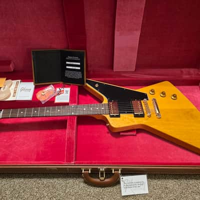 Gibson 2022 Korina Custom Shop '58 Explorer Reissue Guitar, OHSC, COA & All Case Candy, MINT image 1