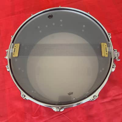 DW 6.5x14" Collector's Series Knurled Black Nickel over Steel Snare Drum w/ Chrome Hardware image 9