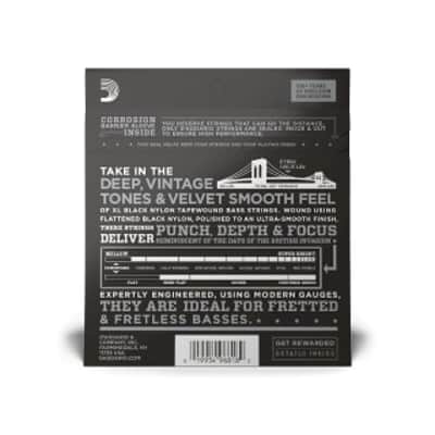 D'Addario ETB92 XL Nylon Tapewound Bass Guitar Strings - .050-.105 Medium Long Scale image 2