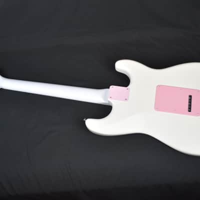Custom Pre-order! Left Handed Stratocaster White Pink SSS 5-Way Wilkinson 60's WVS Alnico 5 image 6